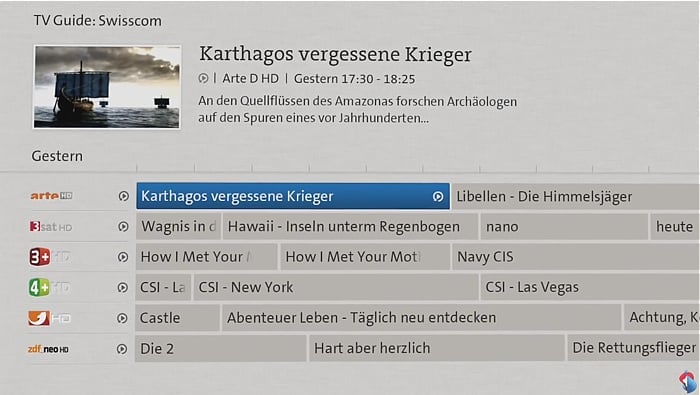 Swisscom TV 2.0 - Replay