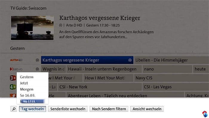 Swisscom TV 2.0 - Replay