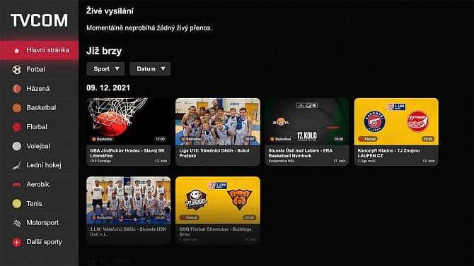 Aplikace TVCOM