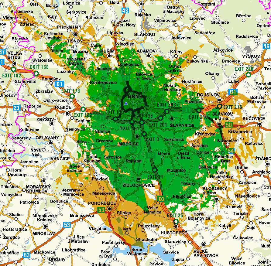 Mapy pokrytí DVB-T2