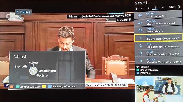 Dvoutunerový náhled a opravdový PiP, tedy obraz v obraze…