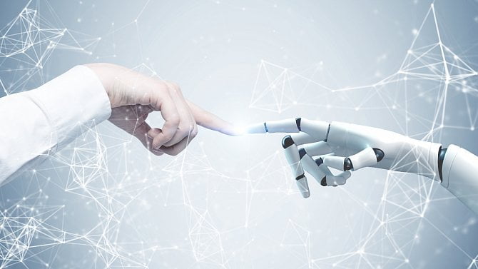Umělá inteligence - AI - ruka - robot