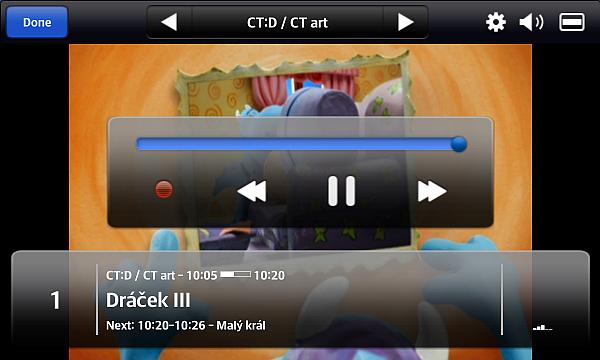 Evolveo XtraTV – možnosti u naladěné stanice