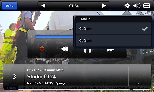 Evolveo XtraTV – možnosti u naladěné stanice