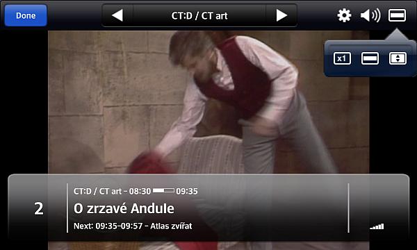 Evolveo XtraTV – možnosti u naladěné stanice