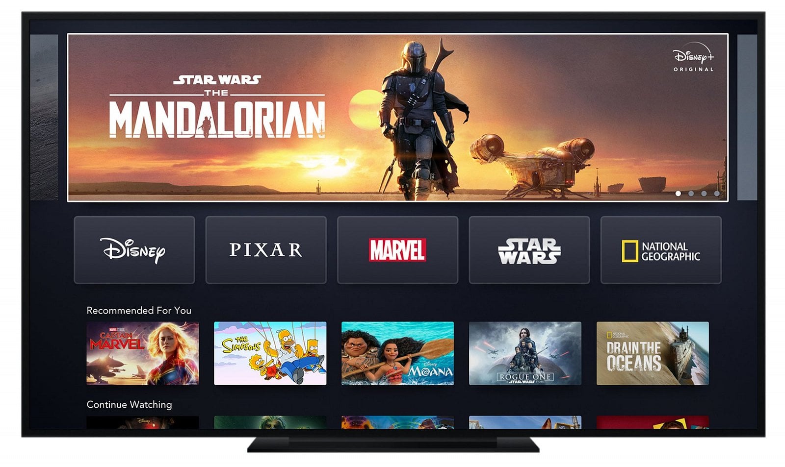 Uživatelské prostředí Disney+