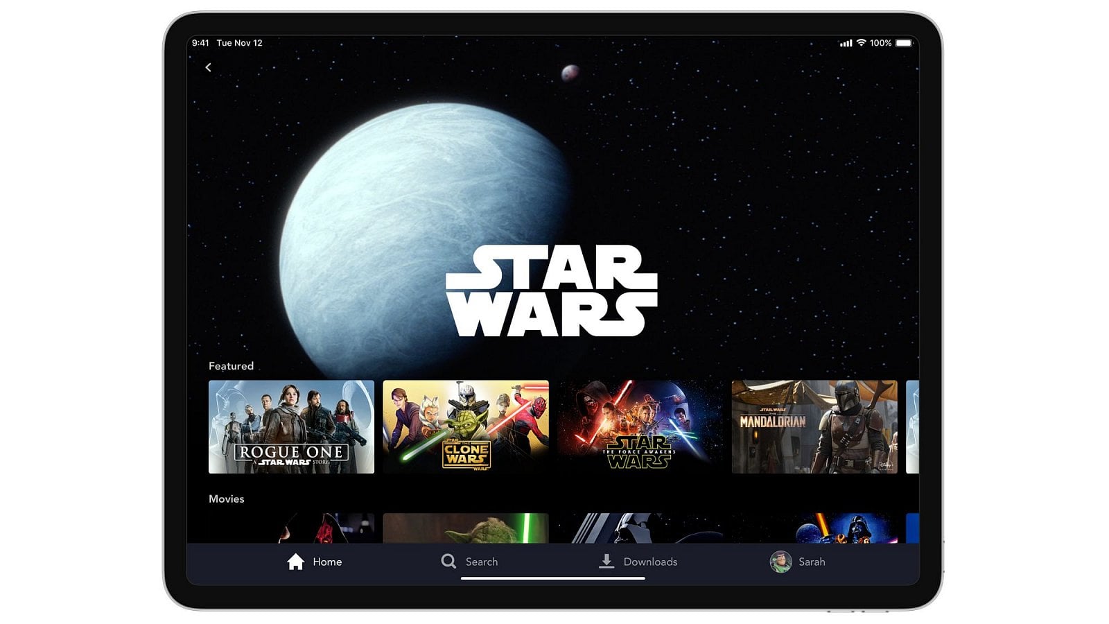 Uživatelské prostředí Disney+