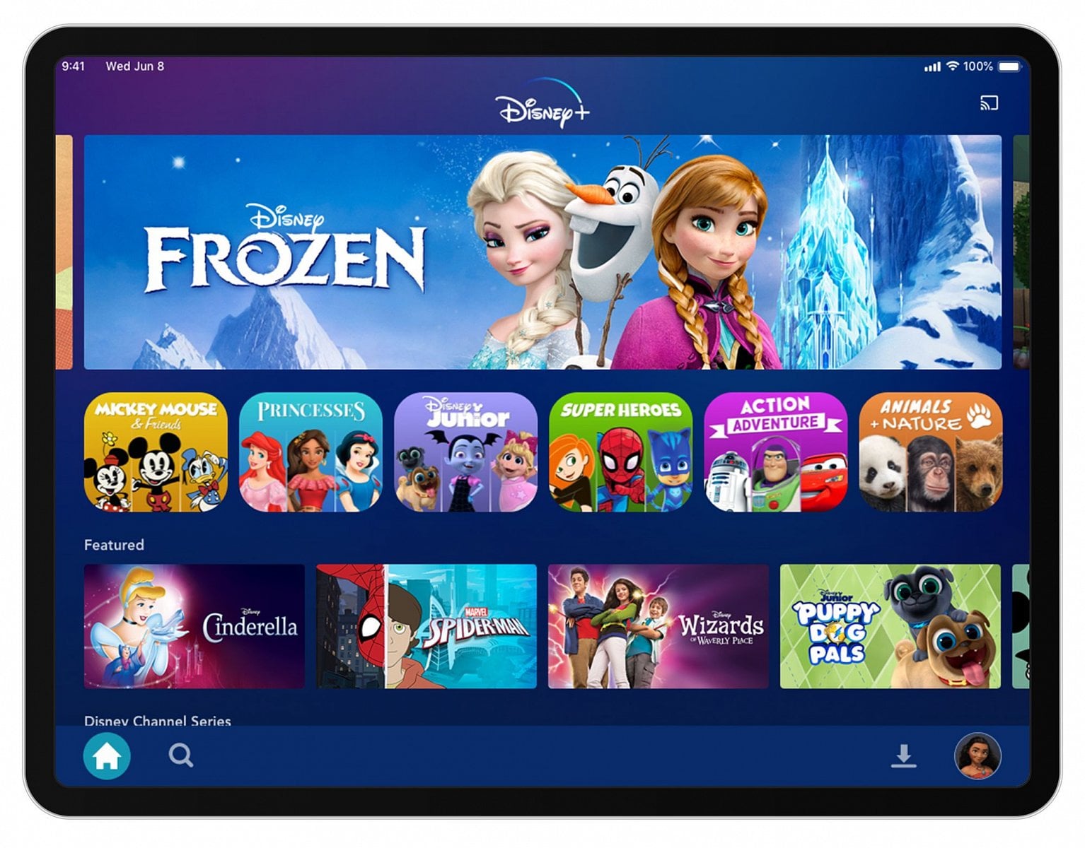 Uživatelské prostředí Disney+