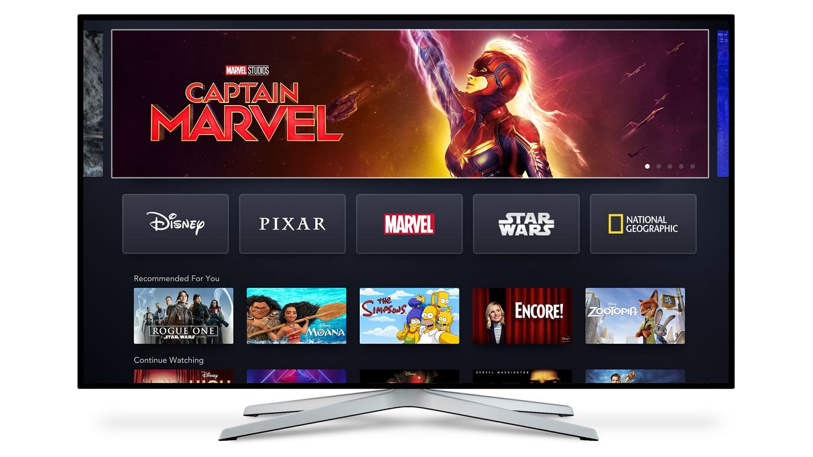 Uživatelské prostředí Disney+
