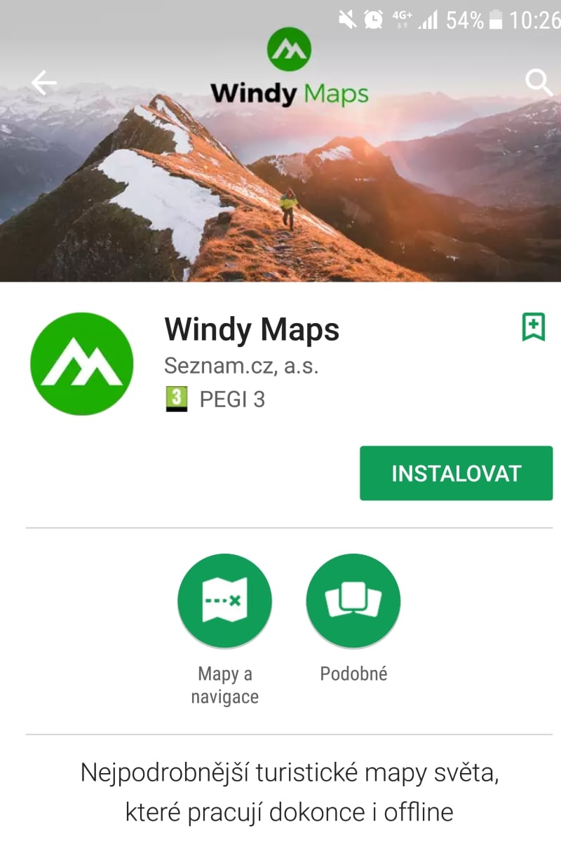 Windy Maps - anglické mobilní offline mapy od Seznam.cz