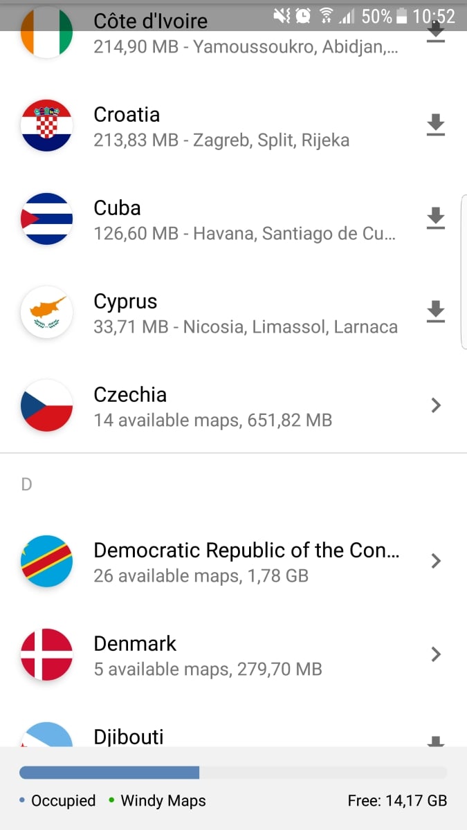 Windy Maps - anglické mobilní offline mapy od Seznam.cz