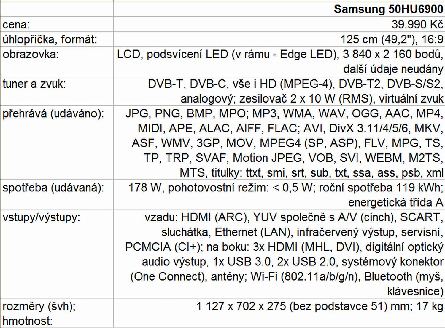 Samsung 50HU6900 - galerie