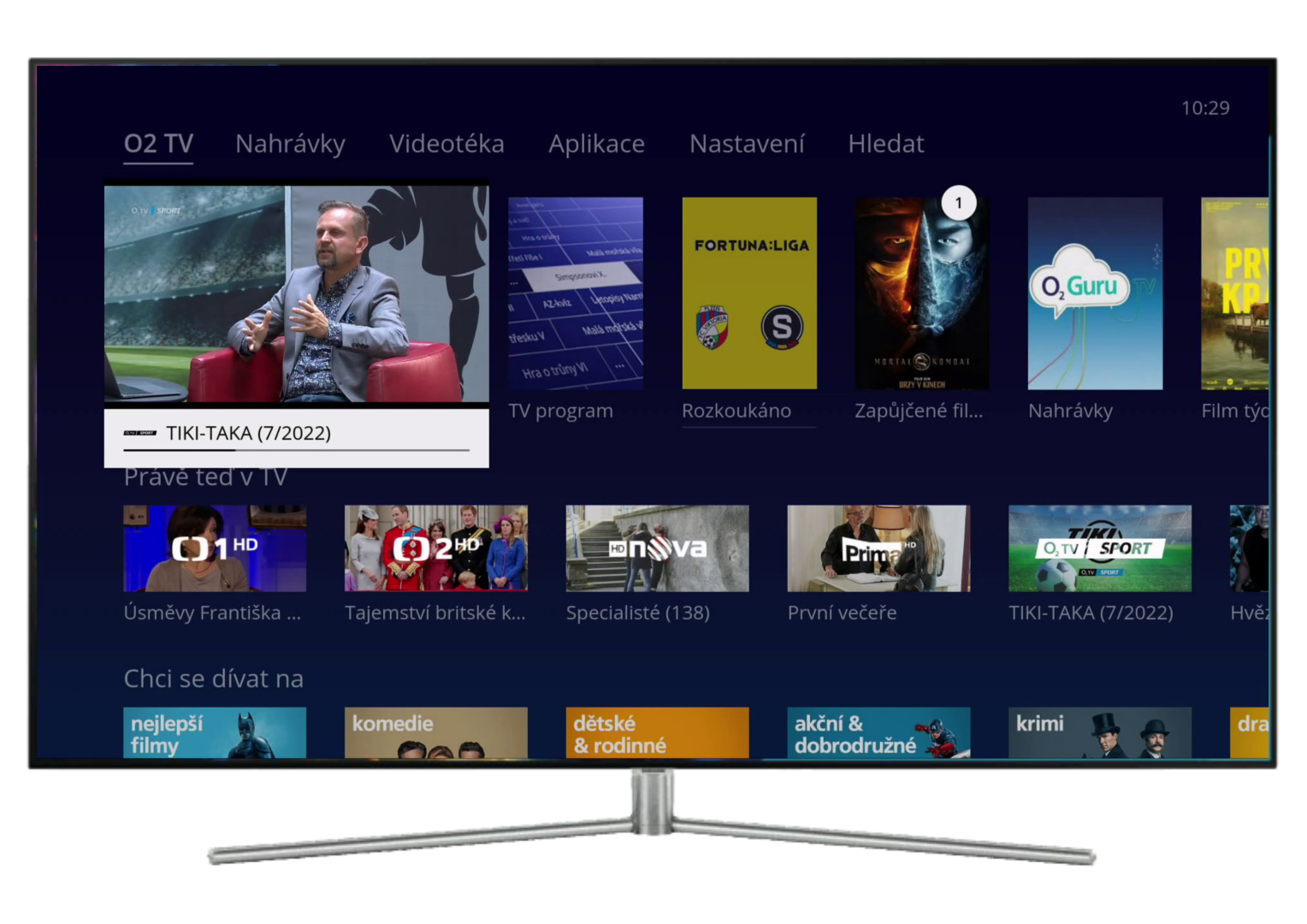 Aplikace O2 TV na televizorech Samsung (2022)