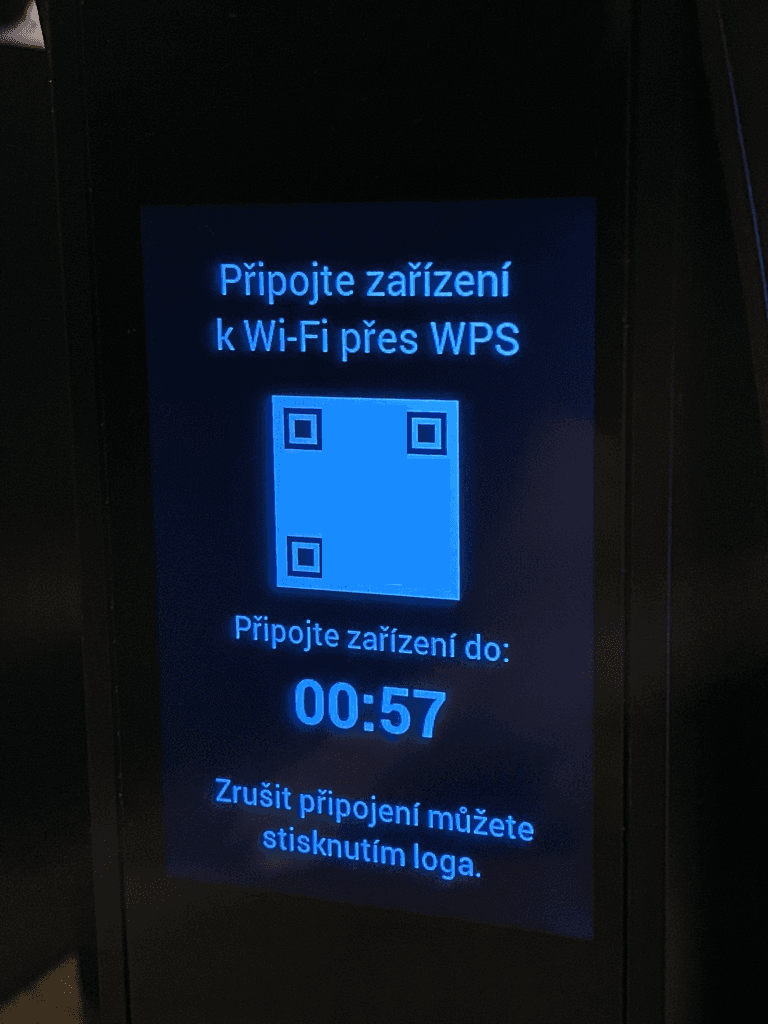 WPS a QR kód pro připojení k Wi-Fi