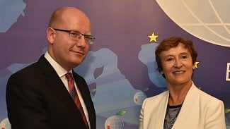 Bohuslav Sobotka a Caroline Atkinson z Googlu