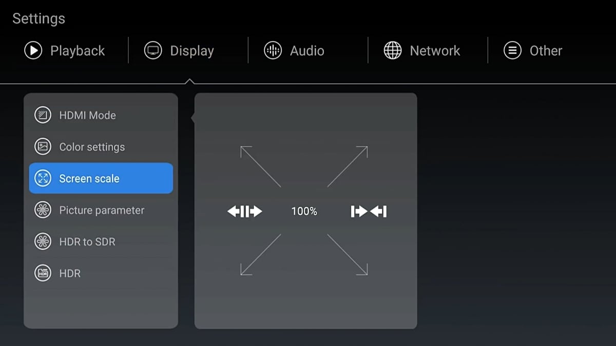 Zidoo Z1000 - nastavení přehrávání, obrazu a zvuku