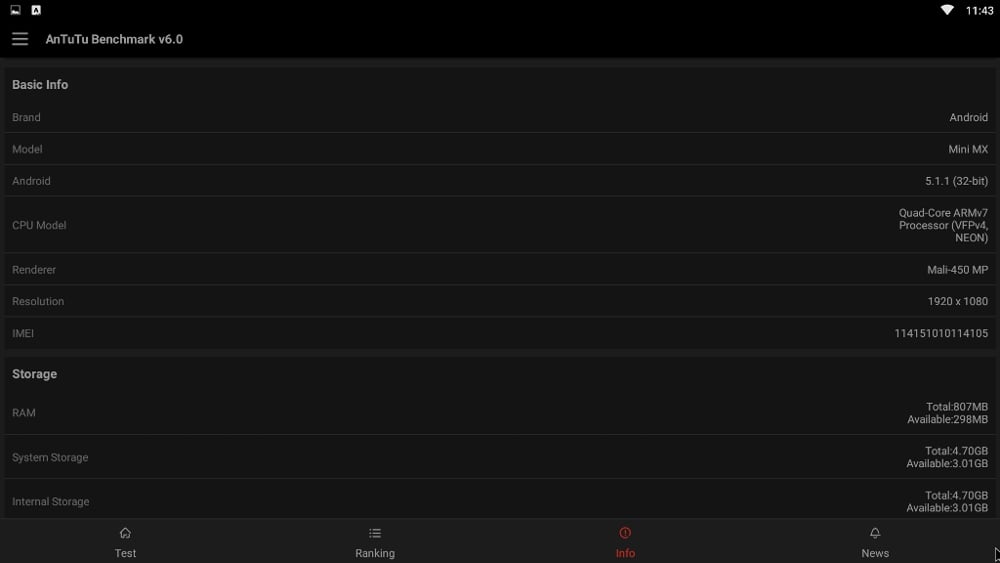 Benchmarky Beelink Mini MX I