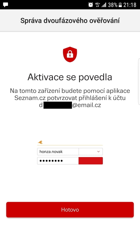 Seznam.cz a dvoufázové přihlašování