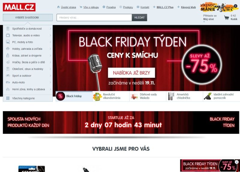 Mall.cz – Black Friday 2017.
