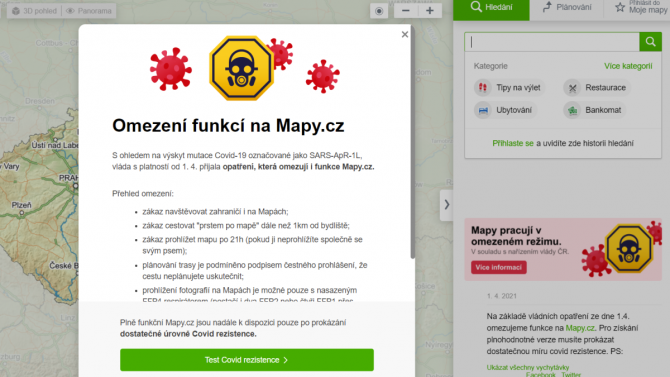 Apríl 2021 - Mapy.cz