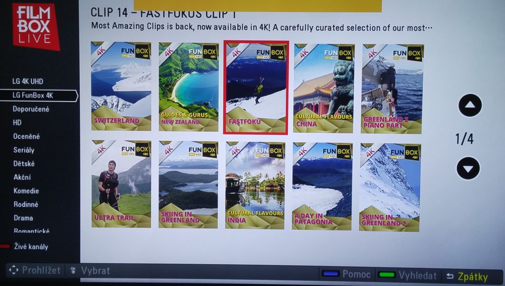 Filmbox Live-LG Funbox - 4K dokumenty