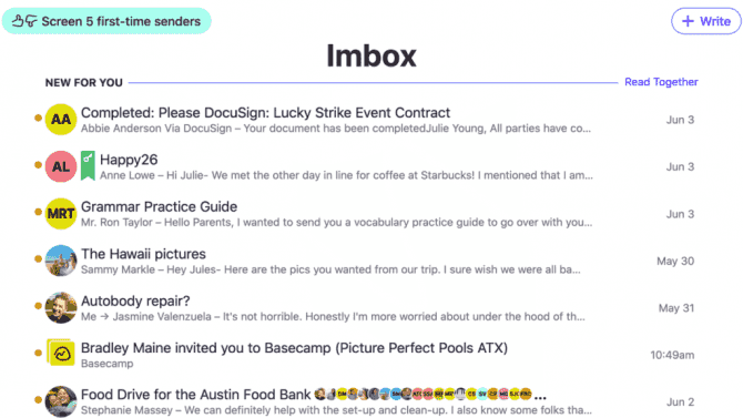 Hey.com - e-mail