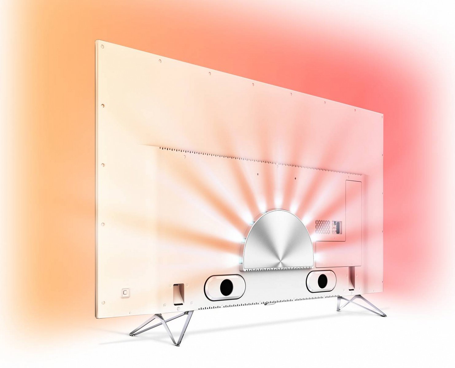 Zadní strana s projektorovým Ambilightem, zvaným Ambilux.