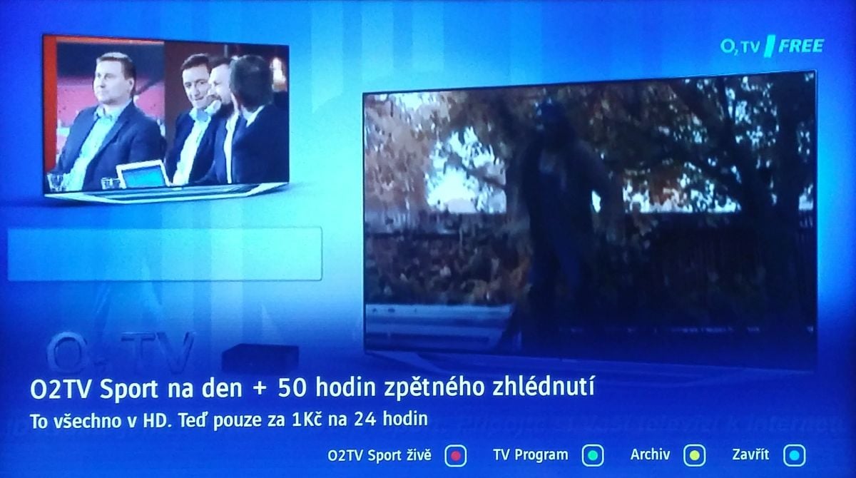 Nabídka aplikace HbbTV, kterou máte k dispozici.