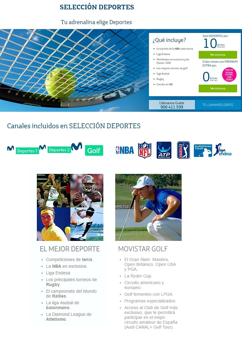 Movistar - programová nabídka (fotbal)