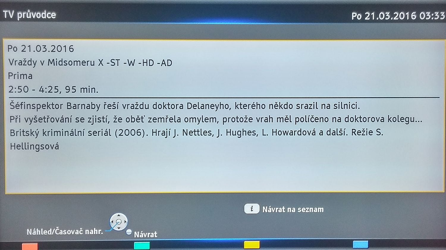 Panasonic TX-65DX900 - EPG