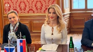 Slovenská ministryně kultury Martina Šimkovičová při jednání v Praze (30. ledna 2026)