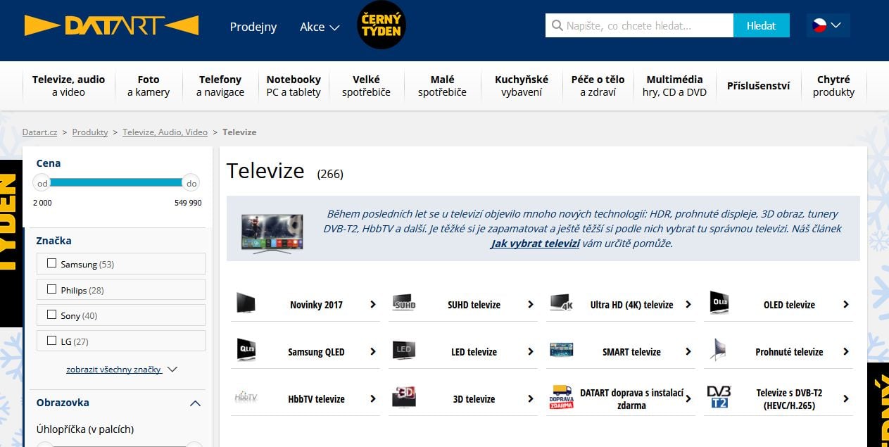 TOP 10 nejprodávanějších televizorů, 19. listopad 2017