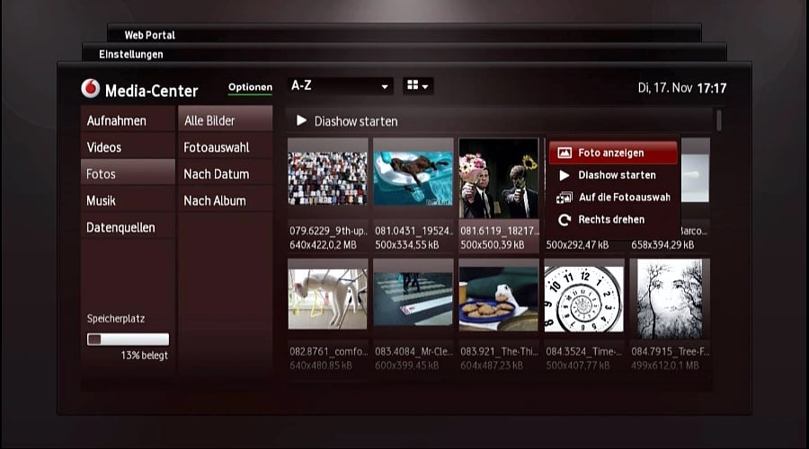 Media Center – správa fotografií