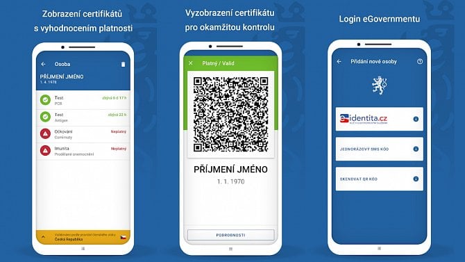 Mobilní aplikace - covid - Tečka