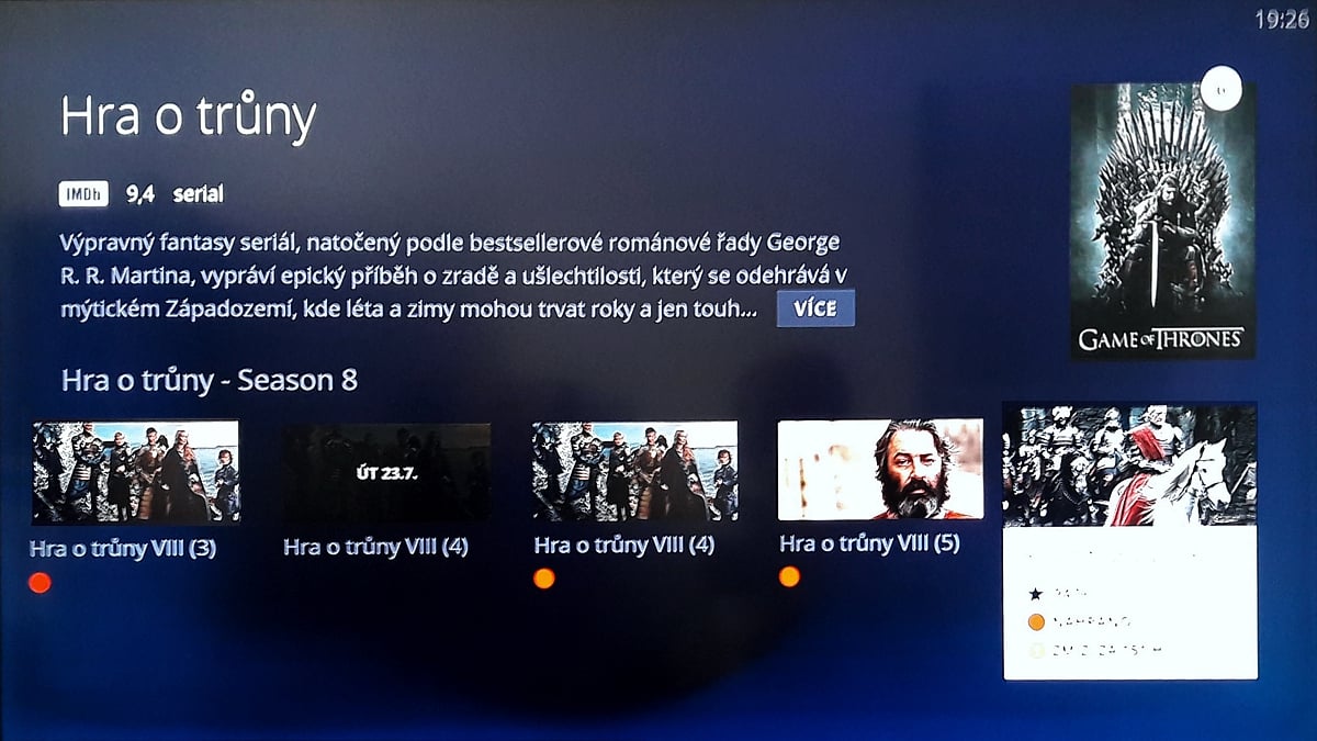 Zobrazení seriálových řad