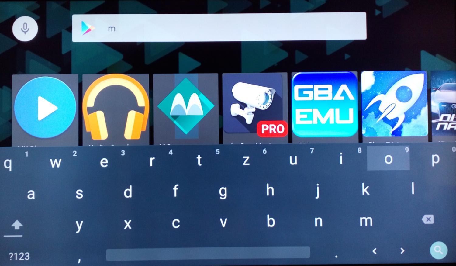 Při zadání "M" vidíte vlevo ikonu MX Playeru.