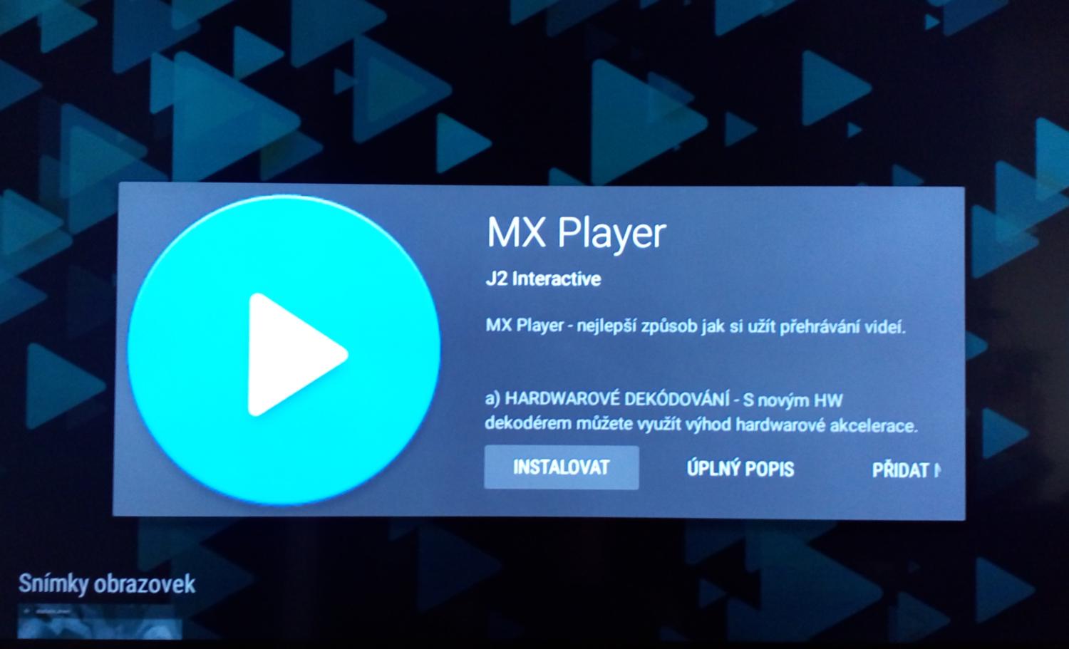 MX Player aneb vyhledávání na Google Store