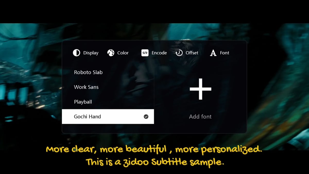 Zidoo X20 Pro - Menu titulků