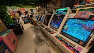 Retro arcade herna v Japonsku