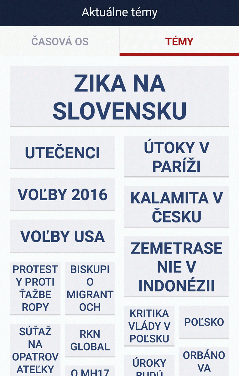 RTVS - aplikace 2016