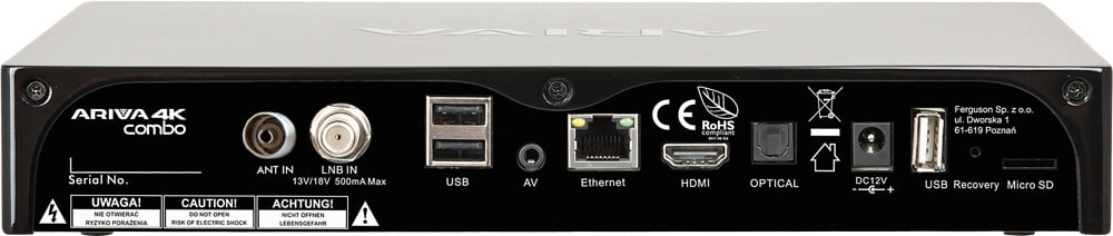 Ferguson Ariva T265 a Ariva 4K Combo