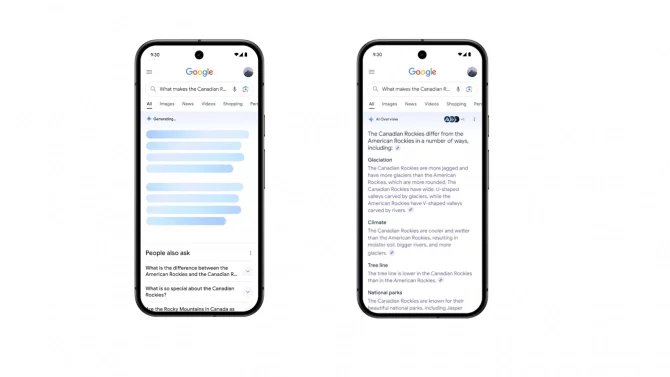 Vyhledavani - Google - AI Overviews