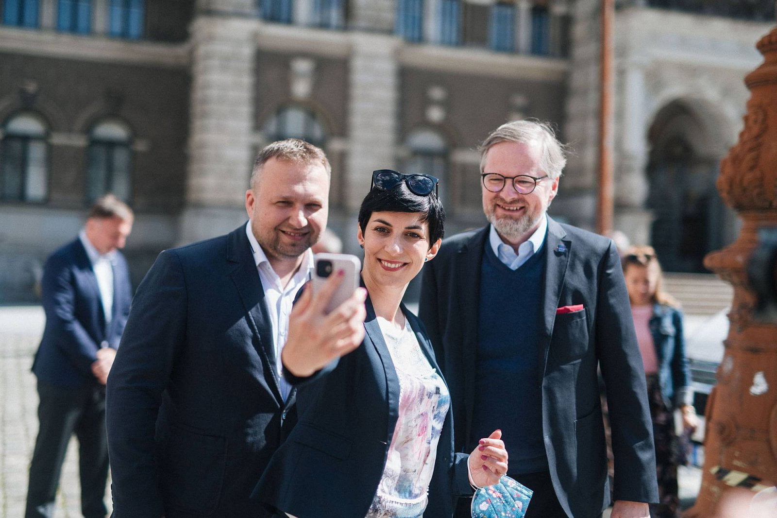 Marian Jurečka, Markéta Pekarová Adamová a Petr Fiala - koalice Spolu