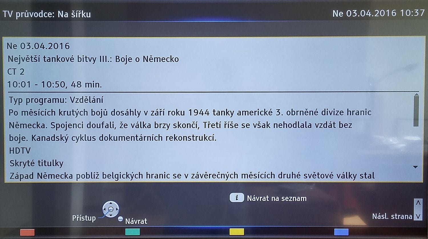 Panasonic TX-49DS500 - EPG
