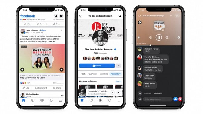 Facebook - podcasty