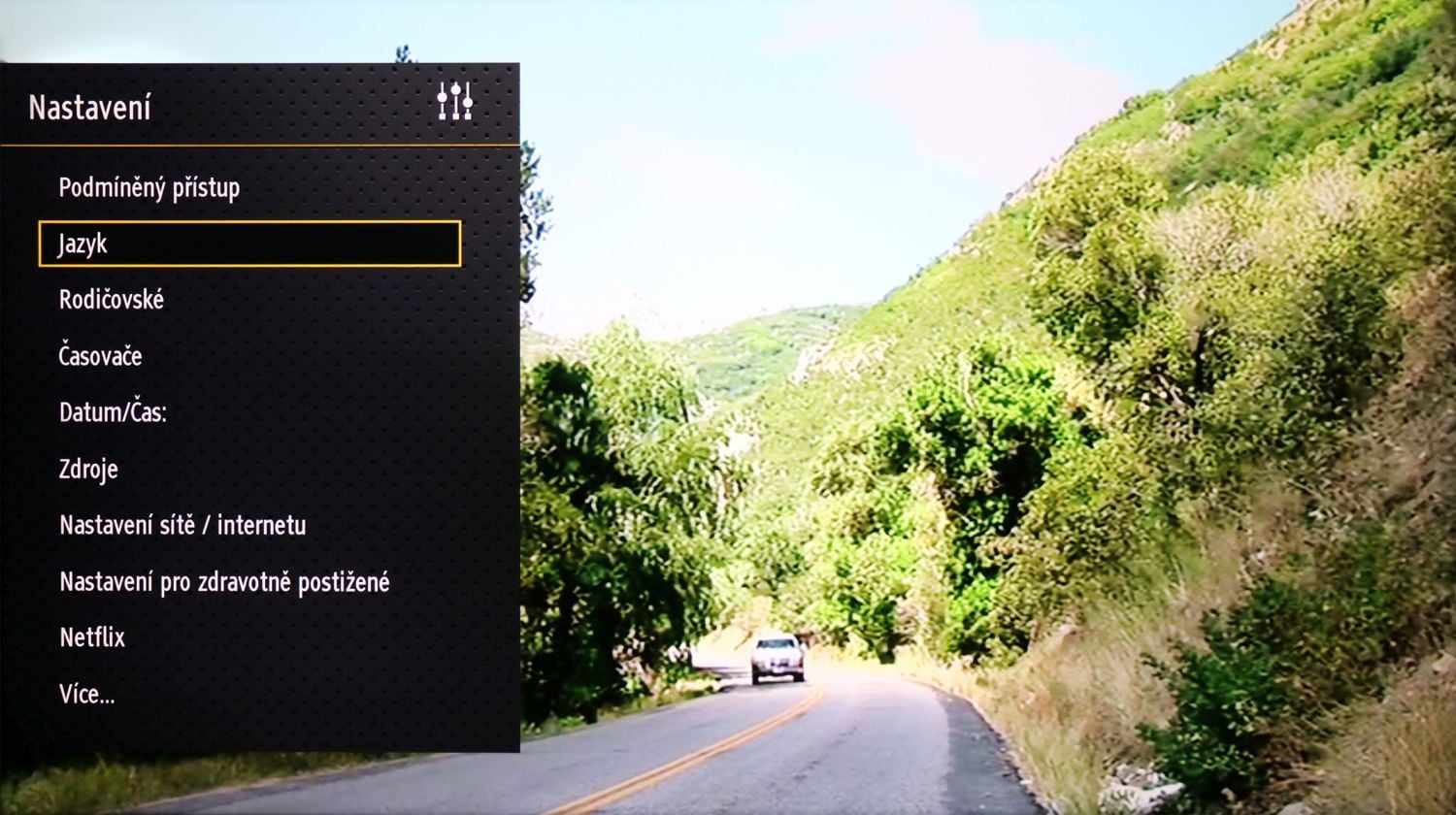 JVC LT55VUA - menu nastavení