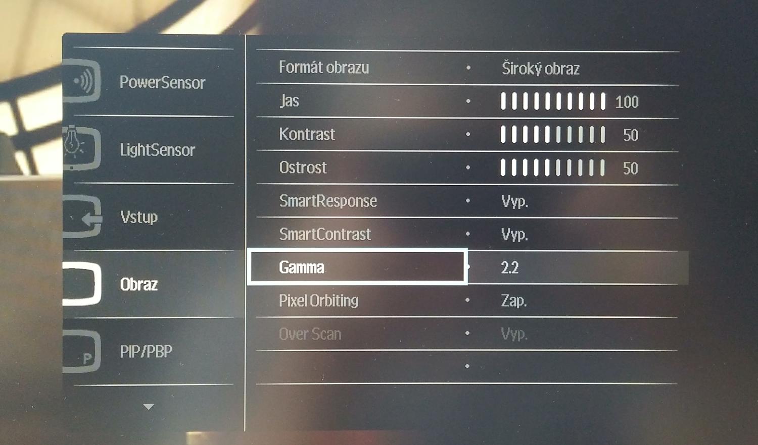 Philips 241P6VPJKEB-menu, obraz