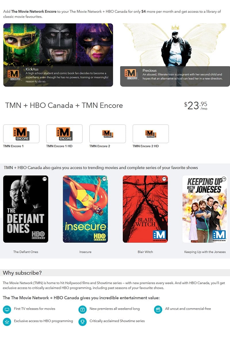 Prémiová programová nabídka