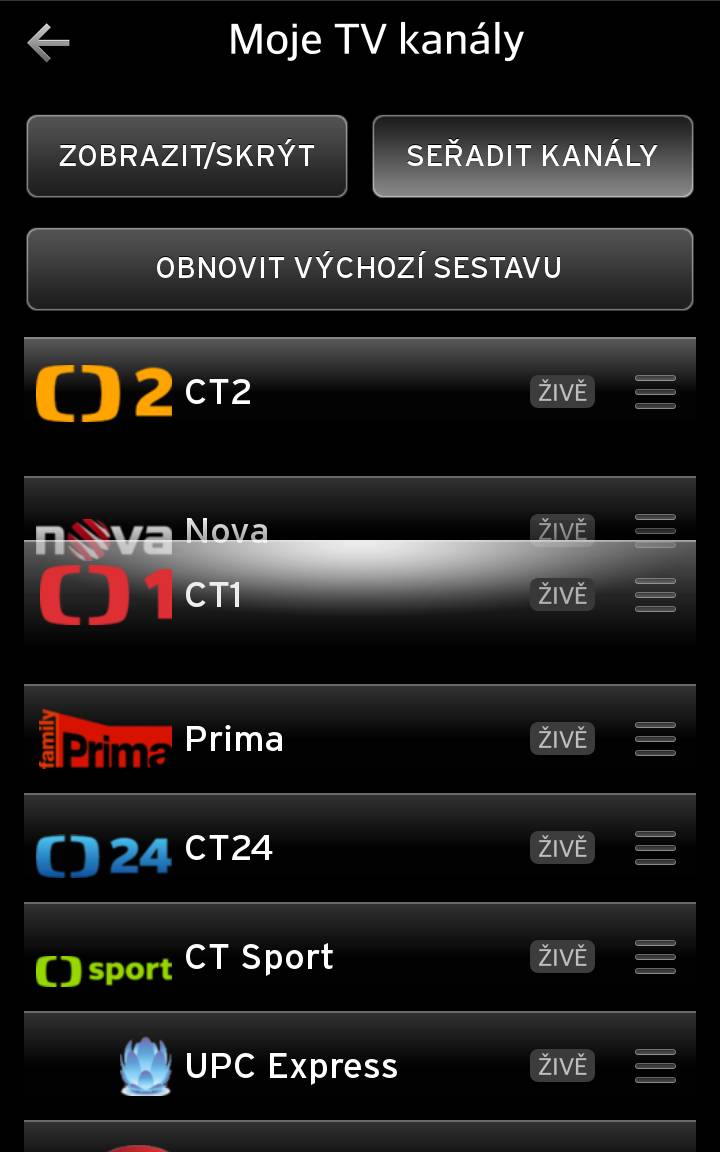 UPC Horizon Go - Nastavení