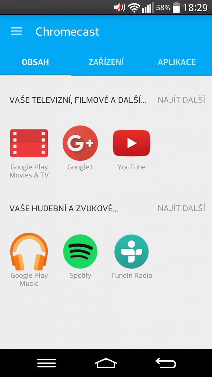 Nová podoba aplikace Chromecast pro Android